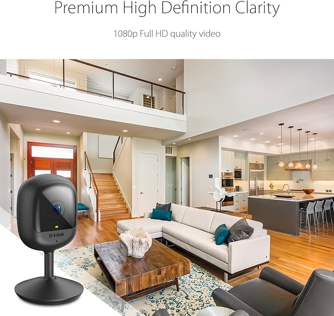 D-Link Pro Series Compact Full HD Pro Wi-Fi Camera w/Full HD 1080p Resolution, Sound & Motion Detection, 2-Way Audio, Cloud & Local Recording, Night Vision (DCS-6100LHV2)