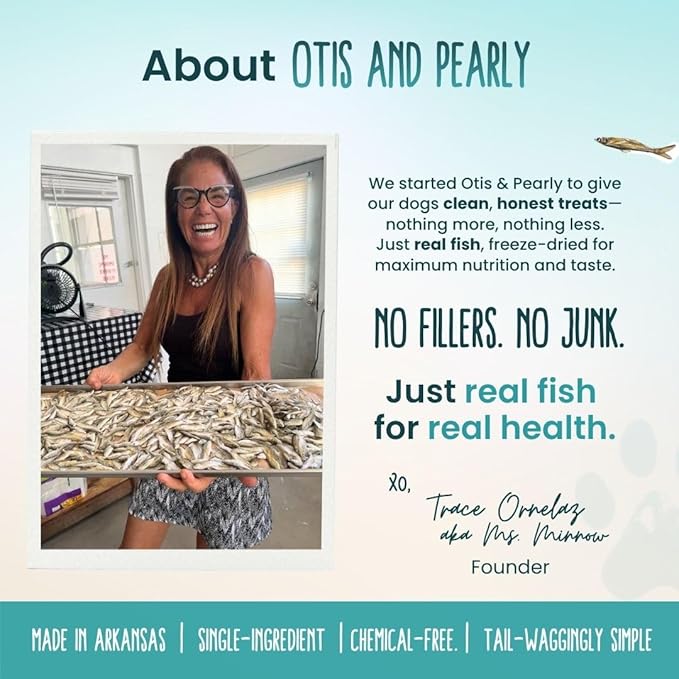 Otis & Pearly Freeze Dried Minnows Dog Treats, 2oz - Single Ingredient Dog Treat, Made in USA - Healthy Protein for Small, Medium, Large Breeds