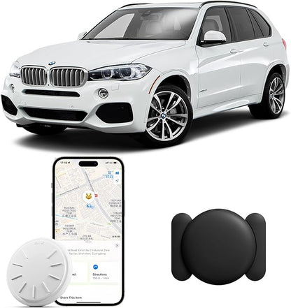 GPS Tracker for Vehicles, MINI Car Tracker Device Hidden for Vehicle, No Monthly Fee Magnetic Car Tracker, Real-Time Tracker Device for Vehicles Work with Find My (iOS Only), Waterproof