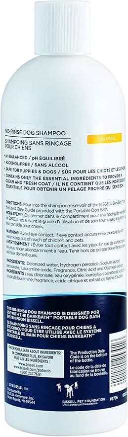 Bissell Oatmeal No-Rinse Dog Shampoo for BARKBATH (2-Pack) | 27961