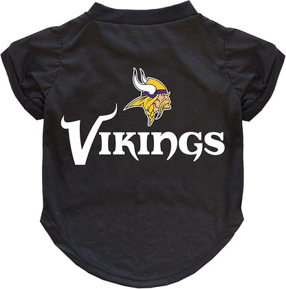 Littlearth NFL Minnesota Vikings Pet T-Shirt, Team Color, X-Small