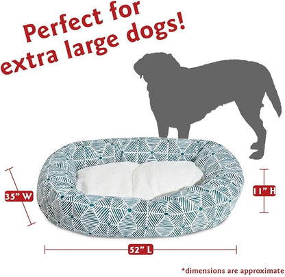 Majestic Pet 52" Charlie Emerald Sherpa Bagel Bed