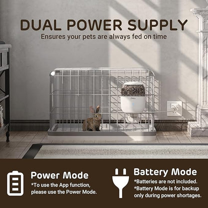 iPettie Smart WiFi Hanging Cage Feeder for Rabbits, Cats, Dogs & Hamsters - Perfect for Pet Stores, Remote & Portion Control, Timed Feeding, 62oz Capacity, Compatible with 5-30mm Dry Food
