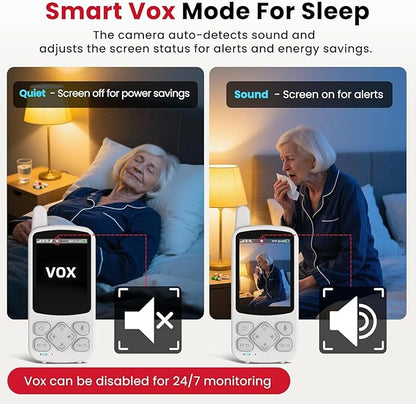 CallToU Elderly Monitor with Camera and Audio, 2-Way Talk Baby Monitors for Elderly No Wi-Fi Video Monitor for Elderly,Call Button Nursing Home Use | for Seniors, Dementia Patients 1 Camera