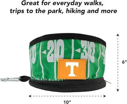 NCAA Tennessee Volunteers Pets First Collapsible Dog Travel Bowl Set, 2 Pack Food and Water Bowls for Dogs, Best Portable & Lightweight Leak-Proof Dog Bowls for Travel