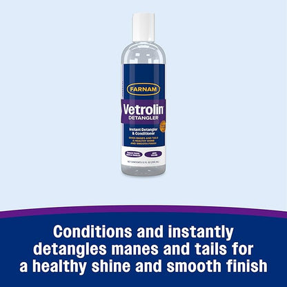 Farnam Vetrolin Instant Detangler and Conditioner for Horse Manes and Tails, 12 Oz
