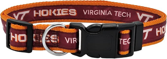 Pets First Collegiate PET Collar OLD VERSION Virginia Tech Hokies Dog Collar, Size Medium. Best Sports Team Collar for Dogs & Cats. A Shiny & Colorful Dog & Cat Collar Licensed by The NCAA