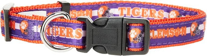 Pets First Collegiate PET Collar New Version Clemson Tigers Dog Collar, Size Medium. Best Sports Team Color for Dogs & Cats. A Shiny & Colorful Dog & Cat Collar Licensed by The NCAA