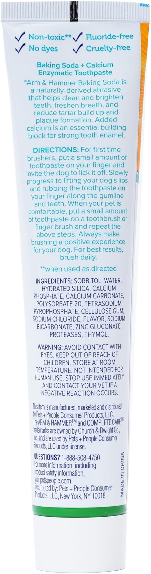 Arm & Hammer Complete Care Dog Dental Kit with Two Flavors: Chicken & Peanut Butter Enzymatic Dog Toothpaste, Toothbrush, & Finger Brush, Baking Soda + Calcium, 2.5oz Each