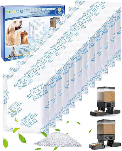 12PCS Desiccant Packets Replacement Compatible with oneisall All Automatic Cat Food Dispenser, Automatic Pet Feeders Cat Dog Feeder, Moisture Control Packs for Storage, Silica Gel Packets