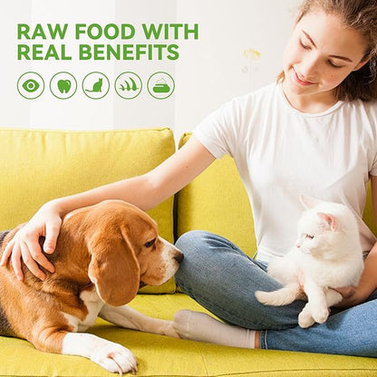OPET Freeze Dried Cat Treats - Single Ingredient High Protein Pet Food, Healthy Training Snacks, Freeze Dried Chicken Food Toppers for Cats and Dogs, Grain Free (Chicken, 4 Pack)