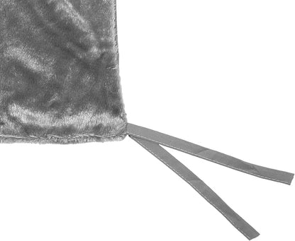 Furhaven Dog Blanket for Cot Beds, Washable w/ Zippered Pouch for Warming/Cooling Inserts - Plush Faux Fur Cot Blanket - Silver Gray, Small