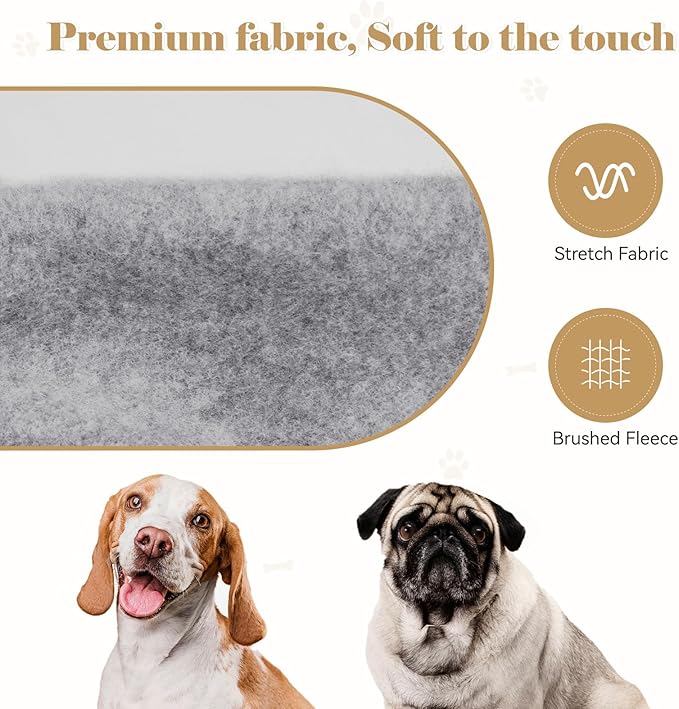 Dog Hoodie Dog Sweaters for Large Dogs Sweater Solid Soft Brushed Fleece Pet Clothes Pet Hoodie Sweatshirt with Pocket(Grey-XXL)