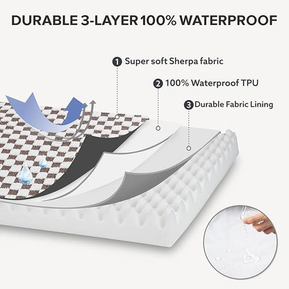 JOEJOY Dog Bed for Medium Dogs, Large Orthopedic Dog Bed with Removable Washable Cover, Cute Modern Plush & Memory Egg Crate Foam Dog Bed, 30 x 20 inch, Cofffee