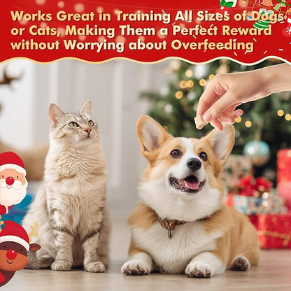 Freeze Dried Cats & Dogs Treats - 4 Single-Ingredient Raw Flavors (Chicken/Duck/Salmon/Liver), 50g x 4 Bags, All Natural High Protein Pet Training Treats