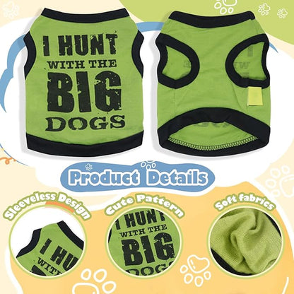 4 Pieces Dog Clothes for Small Dogs Boy Soft Dog Shirts Cute Chihuahua Yorkie Teacup Dog Clothes Pet Puppy Cat Tiny Dog Outfits (X-Small)