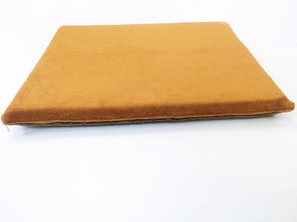 Luxurious Memory Foam Pet Dog Bed with Inner Waterproof Case and External Cover for Small to Medium Dogs + Free 2nd Cover (34"x27"x3" Coral Fleece - Sudan Brown)