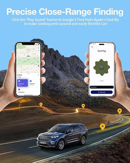 GPS Tracker for Vehicles,2 Year Battery Life,GPS Tracker,2pcs Hidden Magnetic case,Trackers for Tracking Vehicle,2pcs GPS Tracker,Ultra-Slim,No Monthly Fee for Android and iPhone