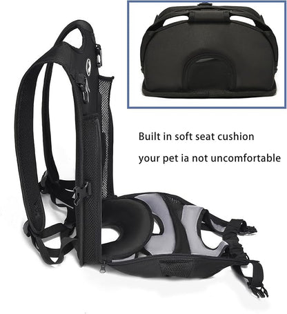 Wakytu Pet Carrier Backpack, Pet Front Dog Carrier Backpacks, Adjustable Pet Front Cat Dog Carrier Backpack Travel Bag, Legs Out, Easy-Fit for Traveling Hiking Camping for Small Cats Dogs