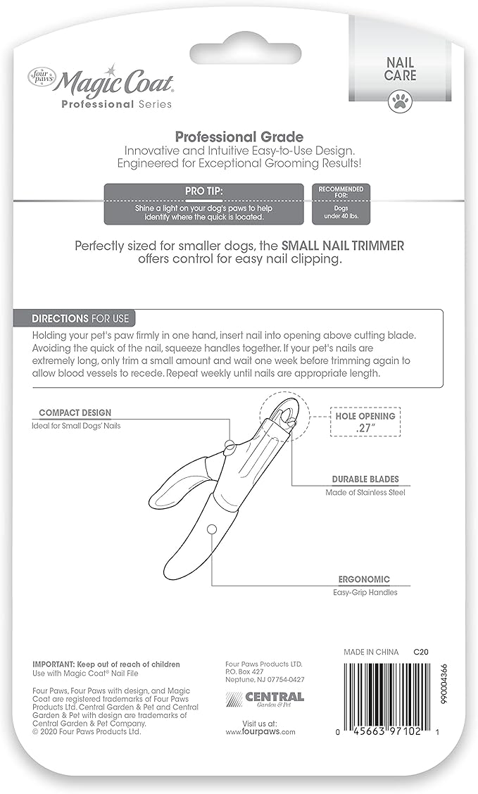 Four Paws Magic Coat Professional Series Nail Trimmer for Dogs Small