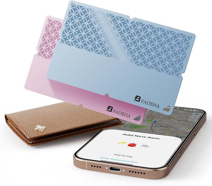 2026 Apple MFi Certified Wallet Tracker Smart Card for Find My iPhone Ultra Thin Air Tracker Tag for Travel, 5 Years+ Staying Power, IP69 Waterproof, Key Finder & Item Locator for Keys, Bags, Passport
