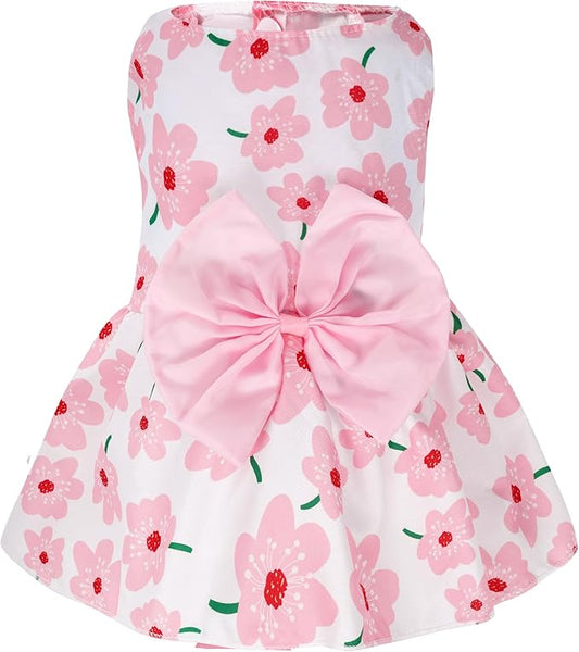 choyaxo Floral Dog Dress Cute Dog Skirt Pet Dress Summer Pet Clothes for Puppy Small Cats