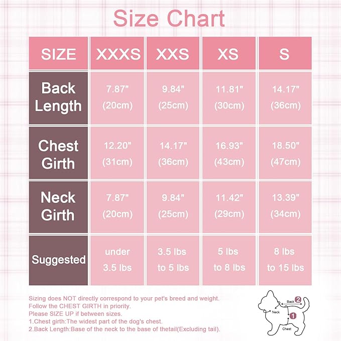 YIKEYO Dog Sweaters Pajamas for Small Dogs, Dog Pajamas Winter Girl and Boy,Puppy 4 Legged Clothes Chihuahua Yorkie Teacup Jumpsuit Cute Feet Print(Rose, Small)
