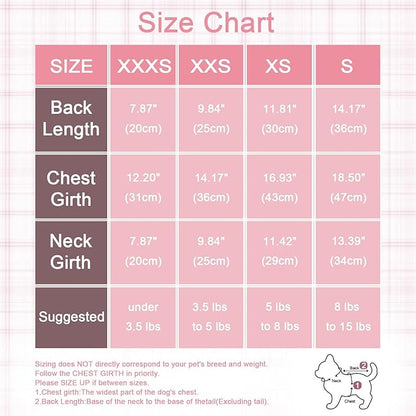 YIKEYO Dog Sweaters Pajamas for Small Dogs, Dog Pajamas Winter Girl and Boy,Puppy 4 Legged Clothes Chihuahua Yorkie Teacup Jumpsuit Cute Feet Print(Rose, XXXS)
