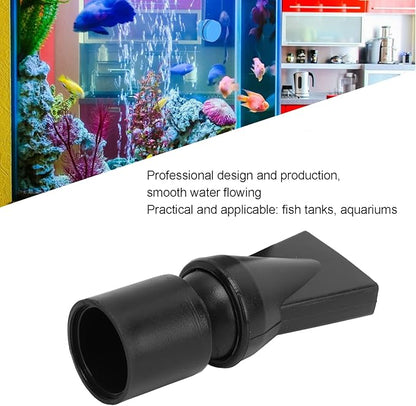 Aquarium Duckbill Nozzle, PVC Bendable Water Outlet Return Pipe Fitting for Fish Tank(25MM Flat Mouth Water Outlet)