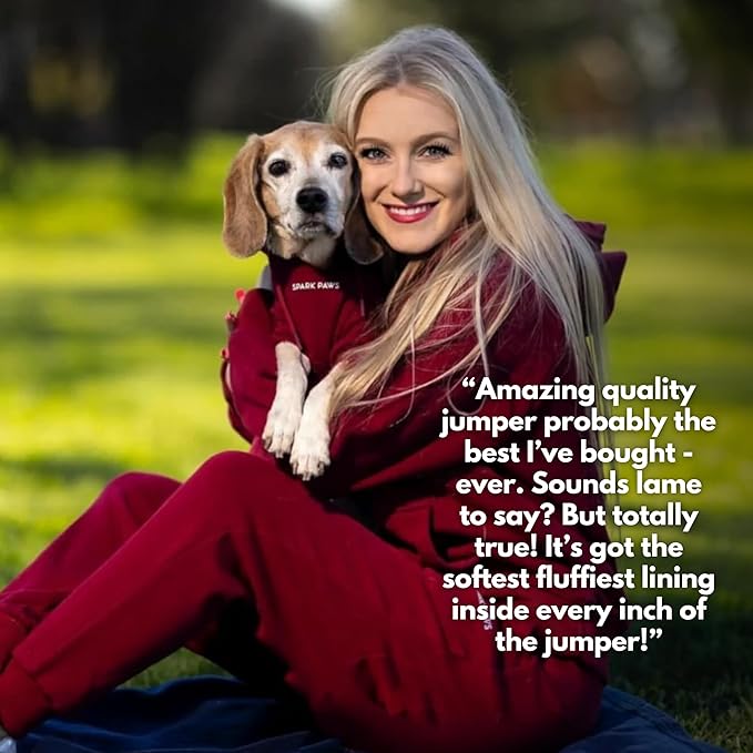 Spark Paws Human Hoodie - Premium Quality, Buttery Soft, Superior Comfort and Fit, Calming Fleece Interior, Suitable for All Styles - Burgundy - XL