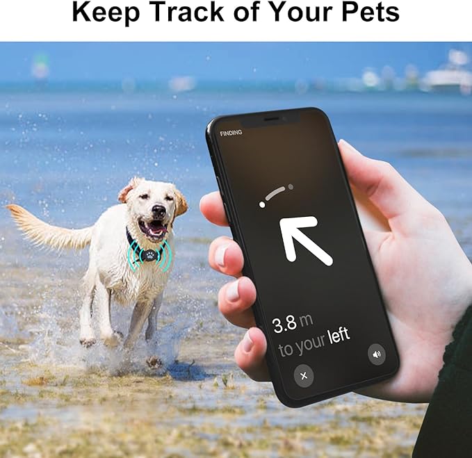 Waterproof Collar Holder Compatible with Airtag Gen 2/ Gen 1, Protective Anti-Lost Dog Collar for GPS Tracker, Silicone Cat Collar Holder for Pets (Black), Medium