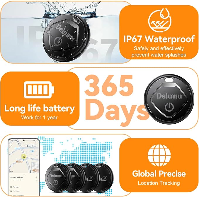 Air Tracker Android, 2026 New Smart Tags-4 Pack Android Tracker for Google'S Find Hub App, Bluetooth Tracker Keys Finder and Item Locator & GPS Trackers for Keys,Luggages,Wallet, IP67