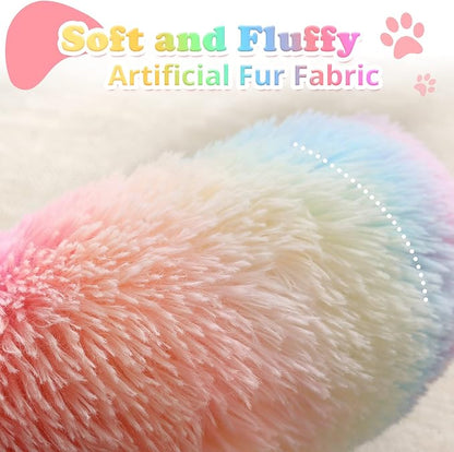 JOLLYVOGUE Dog & Cat Bed, Calming Anti-Anxiety Pet Bed for Small Dogs, Fluffy Donut Cushion for Small and Medium Pets (20")