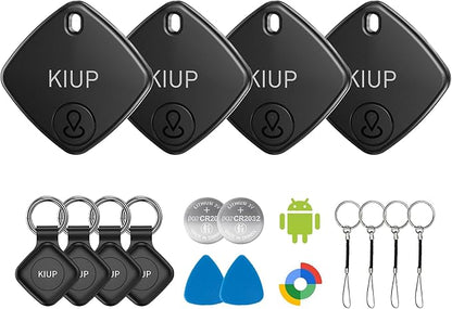 Air Tags for Android,Air Tags-4 Pack Android,2 Year Battery Life,Air Tracker Tags with 4 Case,Google Find Trackers for Google'S Find Hub App,IP65 Waterproof Luggage Tracker for Keys