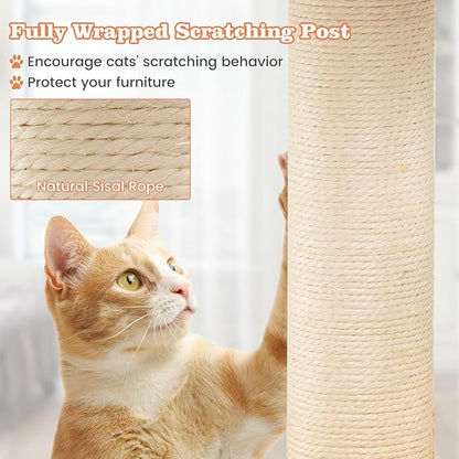 PETSITE 30-inch Aviation-Themed Cat Tree for Indoor Cats, Small Cute Cat Tree with Sisal Scratching Posts, Helicopter Top Perch, Climbing Ladder, and 3 Star-Shaped Hanging Toys