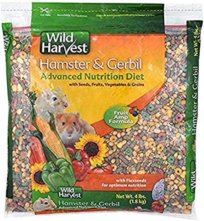 Wild Harvest Hamster And Gerbil Advanced Nutrition Diet, 4-Pound, Multicolor, One Size (E1950W), 4 pounds