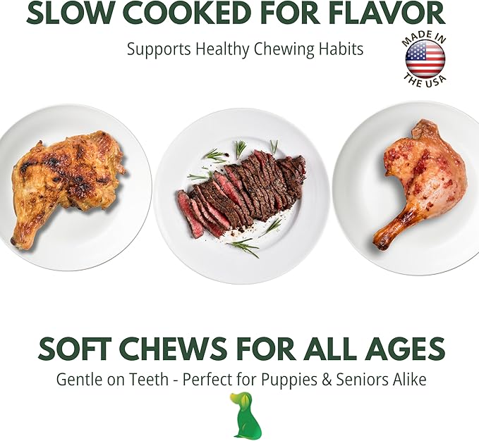 Loving Pets Natural Value Beef Sausages - Soft Jerky Dog Treats for Large & Small Breeds - Healthy Gluten, Wheat, Soy & Grain Free Pet Treats for Dogs