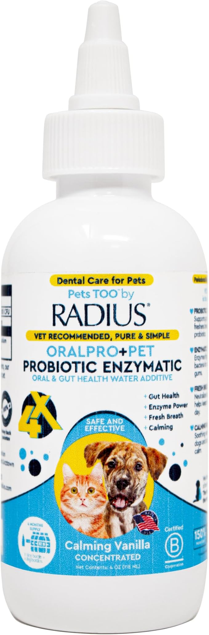 RADIUS OralPro+ Pet Probiotic Dental Water Additive (Enzymatic)