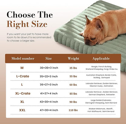 Dog Beds for Large Sized Dog, Orthopedic Pet Bed with Waterproof Lining, Soft Short Plush Surface & Egg Crate Foam, Machine Washable Pet Bed with Removable Cover & Anti Slip Bottom