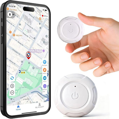 GPS Vehicle Tracker, 2-Year Battery, No SIM Card or Monthly Subscription | iOS & Android App with 1-Minute Location Updates, History & Sharing, Magnetic IPX7 Waterproof Design