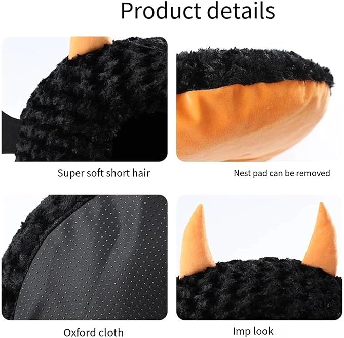 cat Bed, Pet House Halloween Imp Cat Litter Big Space Fall and Winter Warmth Puppy Kennel,Parts