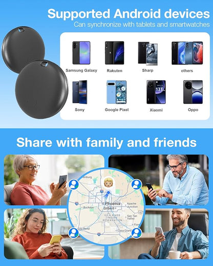 Air Tags for Android,Air Tags-1 Pack Android,2 Year Battery Life,Air Tracker Tags with 1 Lanyard,Google Find Trackers for Google'S Find Hub App,IP65 Waterproof Luggage Tracker for Keys