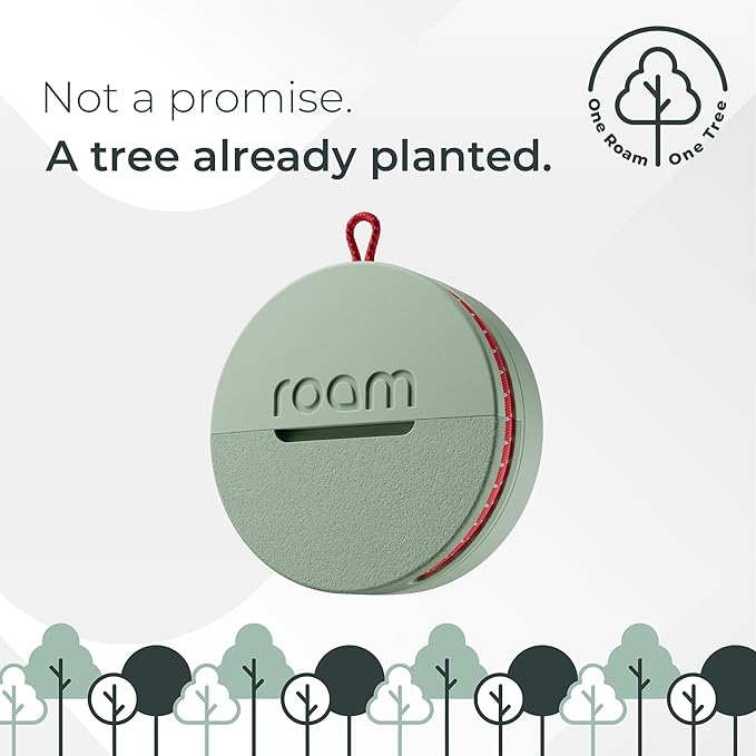 ROAM SMART TRACKER - Bluetooth Tracker & Item Finder for Keys, Luggage, Kid & Pet Gear, and More (iOS, Android), No App or Subscription, Fast Setup, Waterproof | 4-Pack, Blue, Black, Yellow & Green