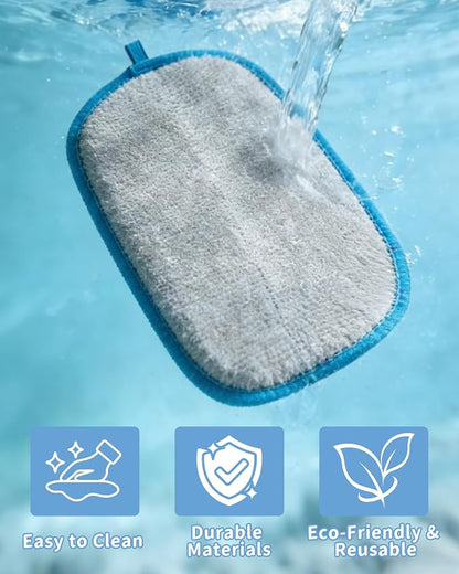2 Pack Pet Hair Removal Glove, Five-Finger Tool for Dogs and Cats | Electrostatic Magic Brush, Reusable, for Furniture, Clothes and Car Seats, Grooming or Cleaning Needs(Blue)