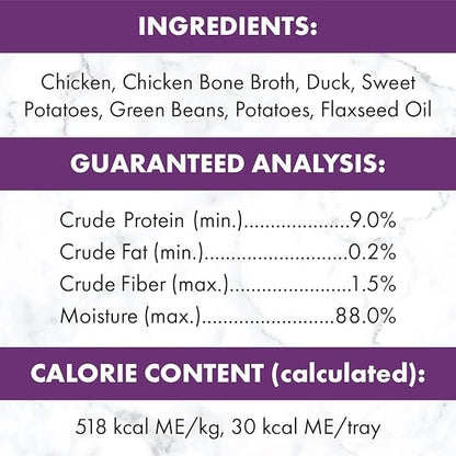 Nutro So Simple Wet Dog Meal Complement Chicken & Duck Recipes in Bone Broth, Wet Dog Food Topper, 2 oz. Trays, Variety Pack (20 Count)