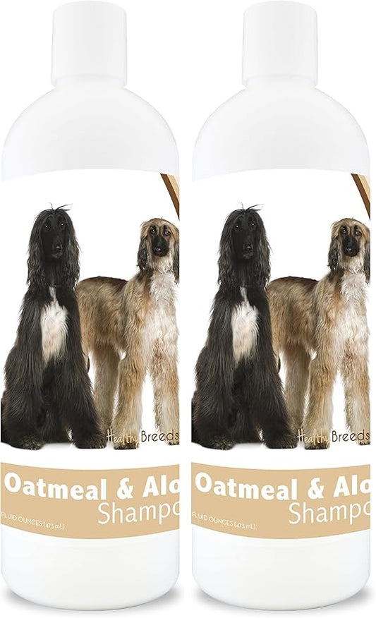 Healthy Breeds Afghan Hound Oatmeal Shampoo with Aloe 16 oz (Pack of 2)
