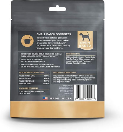 Blackwood Oven Baked Dog Treats, Chicken with Parmesan, 8 Ounce Pouch, Training Treats for All Life Stages and Breed Sizes (Pack of 2)