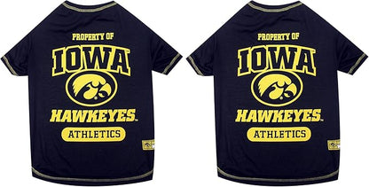 NCAA Iowa Hawkeyes Dog T-Shirt, Small (Pack of 2)