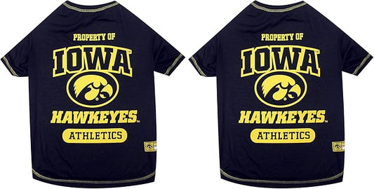 NCAA Iowa Hawkeyes Dog T-Shirt, Small (Pack of 2)
