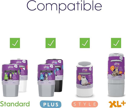 Litter Genie Refill Bags | Jumbo,56 Total ft | Up to 8 Months of Supply in 2 cartridges-| Ultimate Odor Control Cat Litter Bags,2 Count (Pack of 3)
